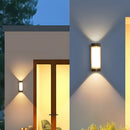 Set of 2 Modern Black LED Up & Down Outdoor Wall Lights