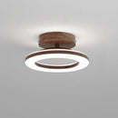 Contemporary LED Hallway Ceiling Light, 3 Light Colors Changeable, round, 20cm, brown