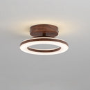 Contemporary LED Hallway Ceiling Light, 3 Light Colors Changeable, round, 20cm, brown