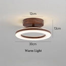 Contemporary LED Hallway Ceiling Light, 3 Light Colors Changeable, round, 20cm, brown