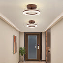 Contemporary LED Hallway Ceiling Light, 3 Light Colors Changeable, round, 20cm, brown