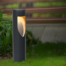Garden Solar Power Black Long Outdoor Floor Lights