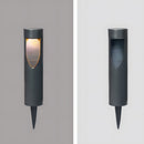 Garden Solar Power Black Long Outdoor Floor Lights