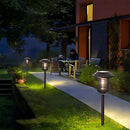 Traditional Black Solar Power Floor Lights Outdoor
