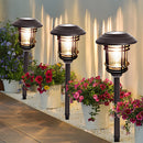 Traditional Black Solar Power Floor Lights Outdoor