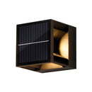 Square Black Garden Solar Outdoor Wall Lights