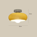 Retro Round Glass Living Room Ceiling Lights