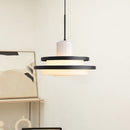 Middle Century Double layer Bauhaus Equator Glass Pendant Light