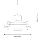 Middle Century Double layer Bauhaus Equator Glass Pendant Light