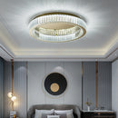 Round Crystal Ceiling Lights in Gold Colour