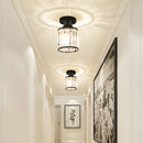 Modern Crystal Semi Flush Mount Hallway Ceiling Light