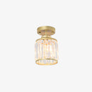 Modern Crystal Semi Flush Mount Hallway Ceiling Light