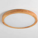 Ultra-thin Wood LED Flush Mount Ceiling Lamp