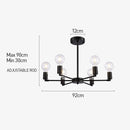 Modern Industrial 6-Light Iron Pendant Lamp