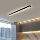 Modern Retro Black Acrylic Linear LED Ceiling Light