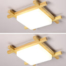 Modern Creative Wood Square LED Ceiling Lights