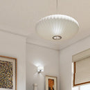 Nordic White Lantern Saucer Pendant Light For Living Room