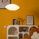 Nordic White Lantern Saucer Pendant Light For Living Room