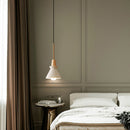 Modern White Concrete Cone Pendant Light