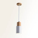 Modern Macaron Cylinder Iron Pendant Light