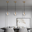 Modern Glass Globe LED Pendant Lights Kitchen Island