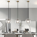 Modern Glass Globe LED Pendant Lights Kitchen Island