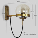 Nordic Retro Style Glass Ball Wall Lamp