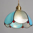 Vintage Stained Glass Dome Tiffany Pendant Light