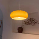 Vintage Bauhaus Round Glass Pendant Light