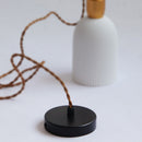 Retro Pleated Ceramic Brass Cocoon Pendant Lamp