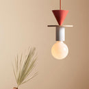 Design Colored Wood Blocks Pendant Light