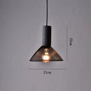 Modern Iron Grey Hanging Light Pendant Lampshade