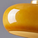 Vintage Bauhaus Round Glass Pendant Light