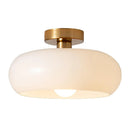 Retro Round Glass Living Room Ceiling Lights