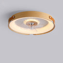 Wood Simple Round Ceiling Fan With LED Lighting