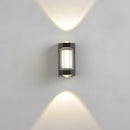 LED Up and Down Black Outdoor Wall Lights, Cool White Light