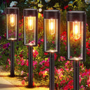 4 Pack IP65 Waterproof Solar Stake Lights, Wire-free, Rod Adjustable