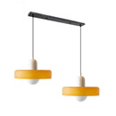 2 Heads Modern Bauhaus Stained Glass Pendant Lamp