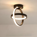 Modern Geometric Iron LED Ceiling Light for Hallway