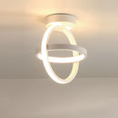 Modern Geometric Iron LED Ceiling Light for Hallway