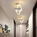 Modern Geometric Iron LED Ceiling Light for Hallway
