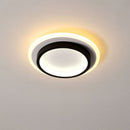 Acrylic LED Mini Ceiling Lights, black, 24cm, round, 3 Light Colors Changeable