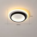 Set of 2 Black LED Hallway Ceiling Lights