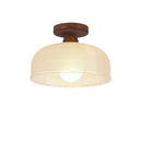 Modern Solid Wood Glass Ceiling Lamp