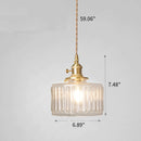 Vintage Glass Pendant Light