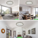 Modern Ceiling Fan with Light for Kids room Kitchen Bedroom, 3 Speed, Low Profile Remote Control