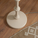 Carnival Floor Lamp Base Satin Almond White