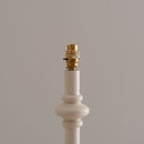 Carnival Floor Lamp Base Satin Almond White