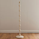 Carnival Floor Lamp Base Satin Almond White