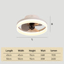 Modern Low Profile Ceiling Fan with Light 6 Speeds Reversible DC Motor Fan Light